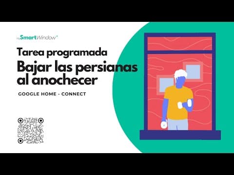 Miniatura del videotutorial: Google Home — Bajar las persianas al anochecer